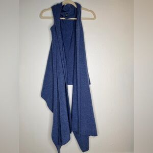 ELEVENTY MILANO Blue Wool Long Cardigan Vest One Size $595